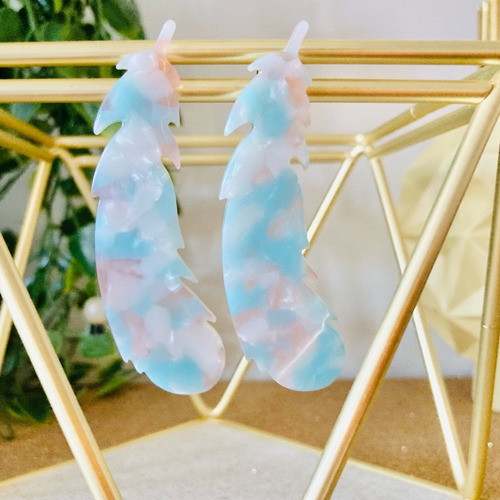 Marble eggplant 🍆 Earrings, Vegetable earrings
